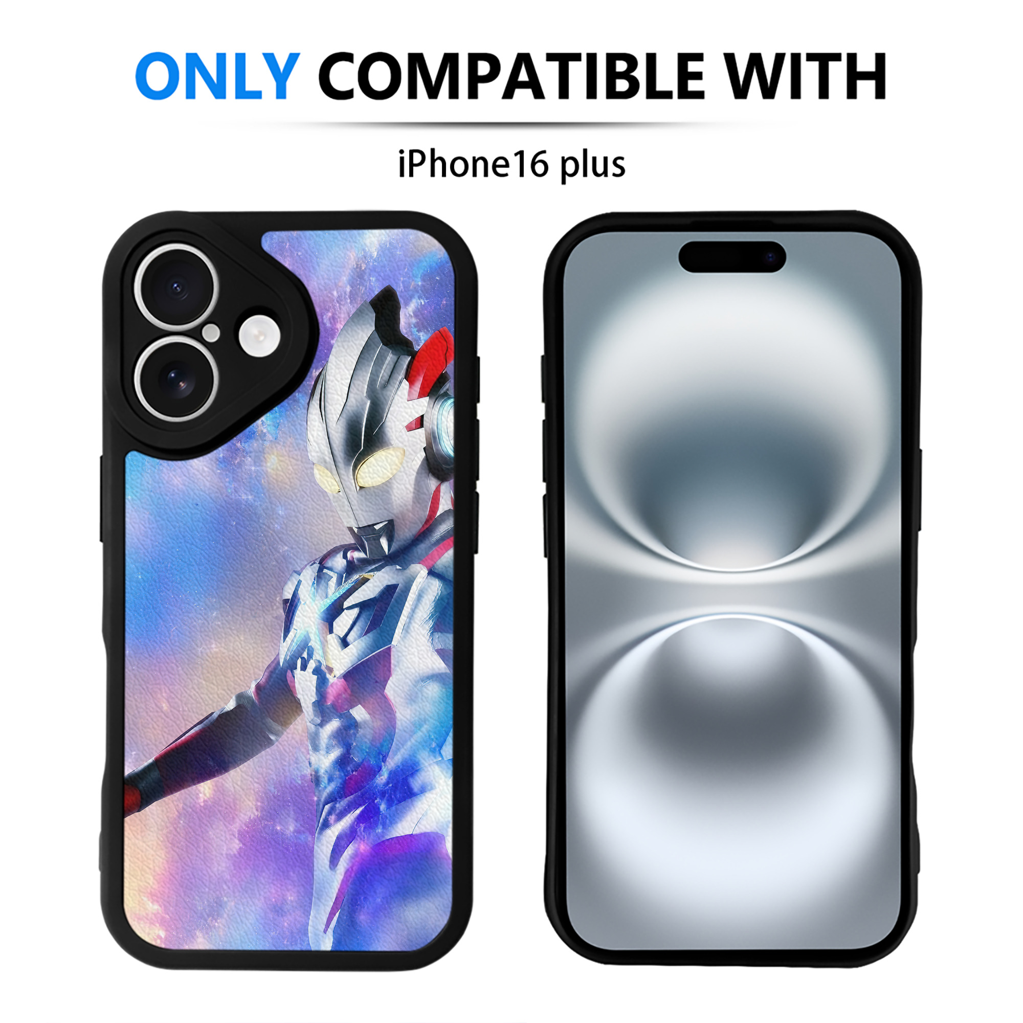 （画像用） ウルトラマン Ultraman 【iPhone 16シリーズ対応】シリコンスマホケース（レザー調） 材質：シリコン